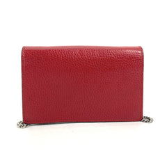 Gucci 476432 2WAY Bag Pouch Clutch Bag Chain Crossbody Shoulder Bag Red — Like New