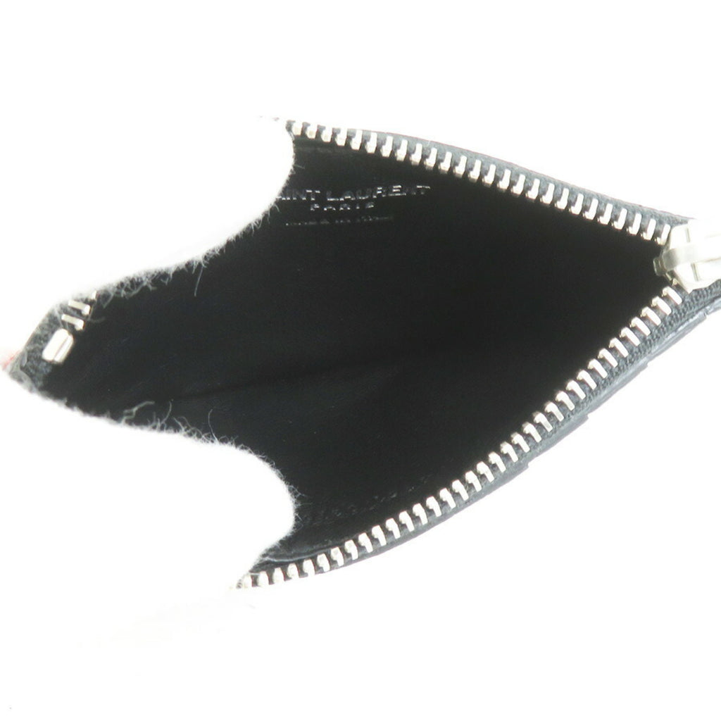 Saint Laurent wallet/coin case in black and red leather for men women, 417751 h31540k