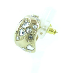 CHANEL B25P ABF219 Metal Strass Star & Heart Motif Ball Earrings (Pair) Gold, with Box, Women's — Like New
