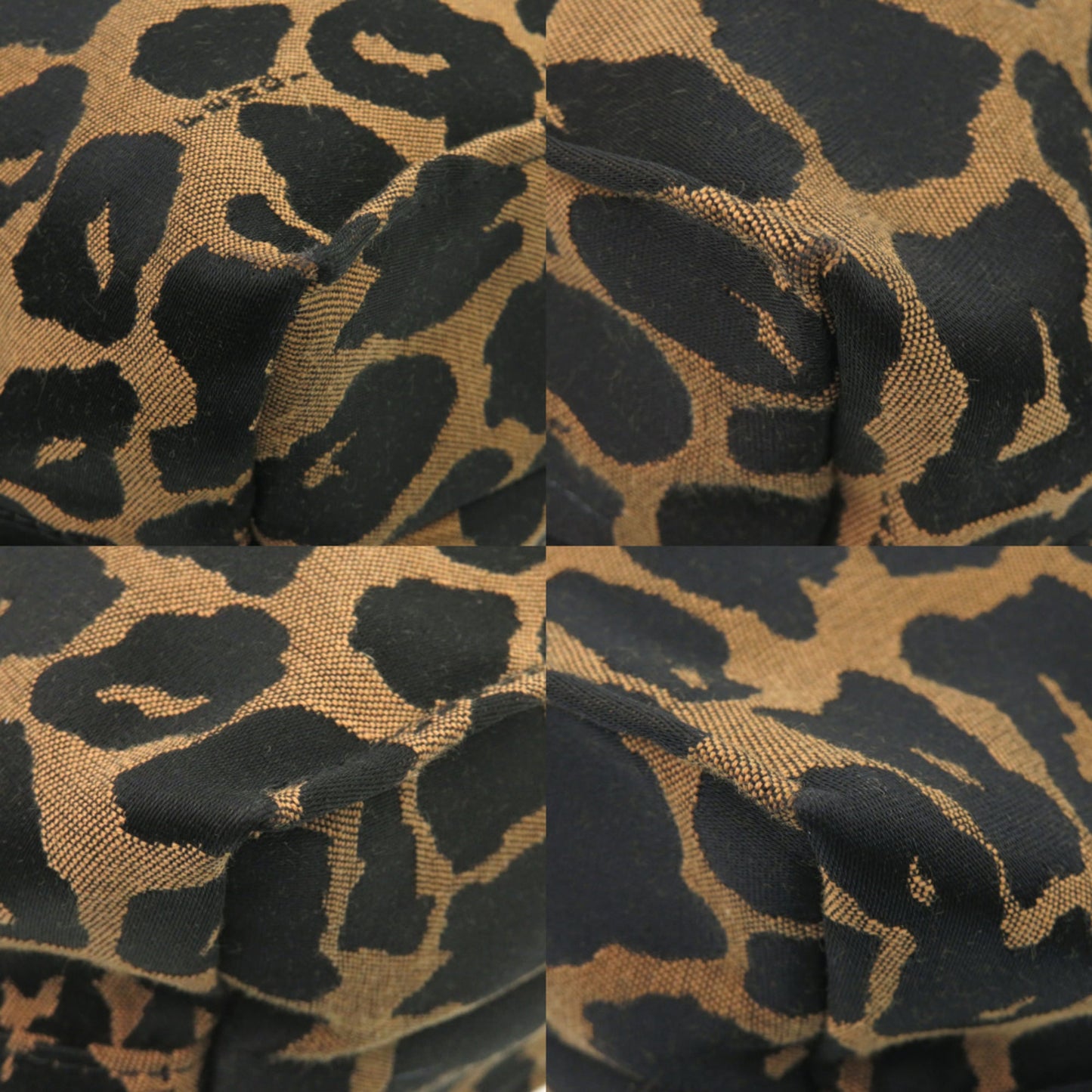 Excellent condition Fendi leopard print canvas and leather brown tote bag 8BH173-GT6 0708 FENDI