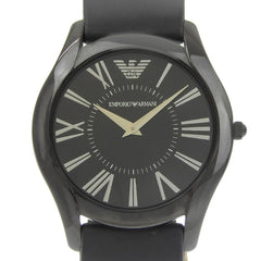 Emporio Armani AR-2059 Men's Watch, Stainless Steel x Rubber, Quartz, Analog, Black Dial — Good