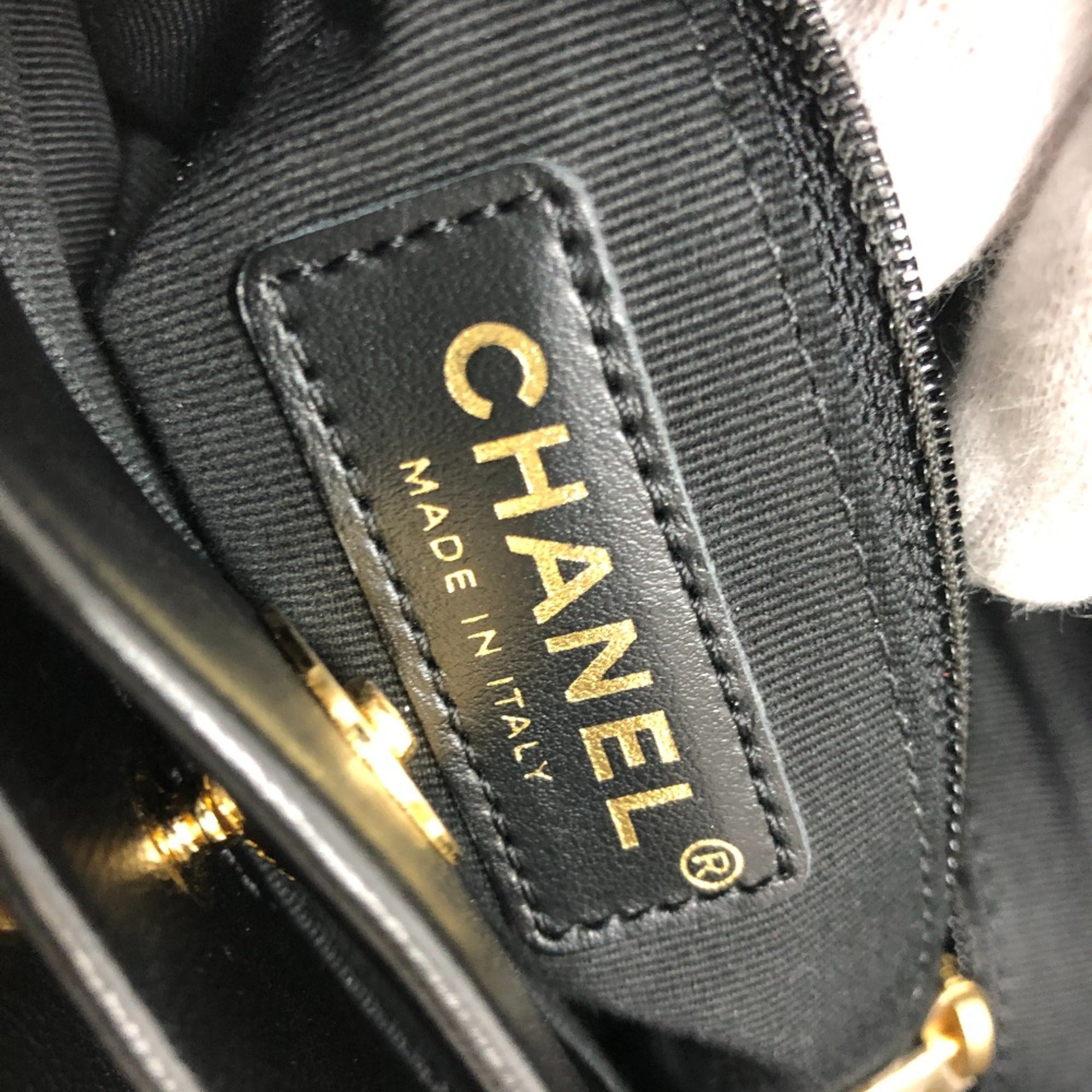 Chanel AS3502 CC Mark CC Chain bag Shoulder Shoulder Bag Black GoldHardware — Like New