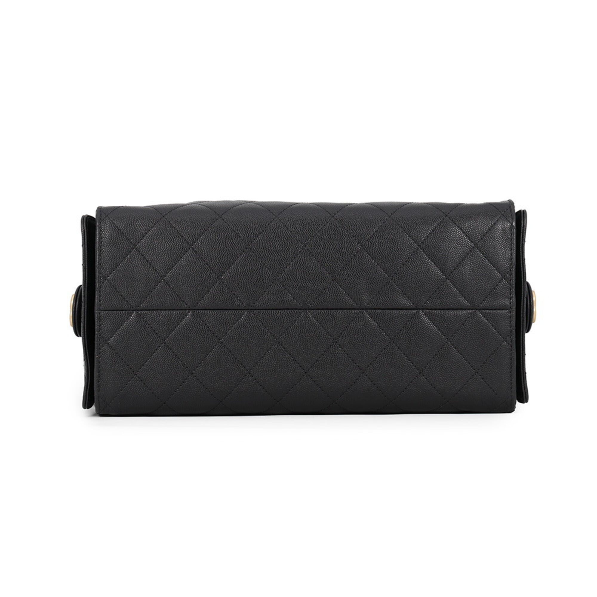 Chanel Chain Shoulder Bag CHANEL25 Medium Coco Mark Matelassé Caviar Skin AS5311 CHANEL Black Handbag Women's — Like New