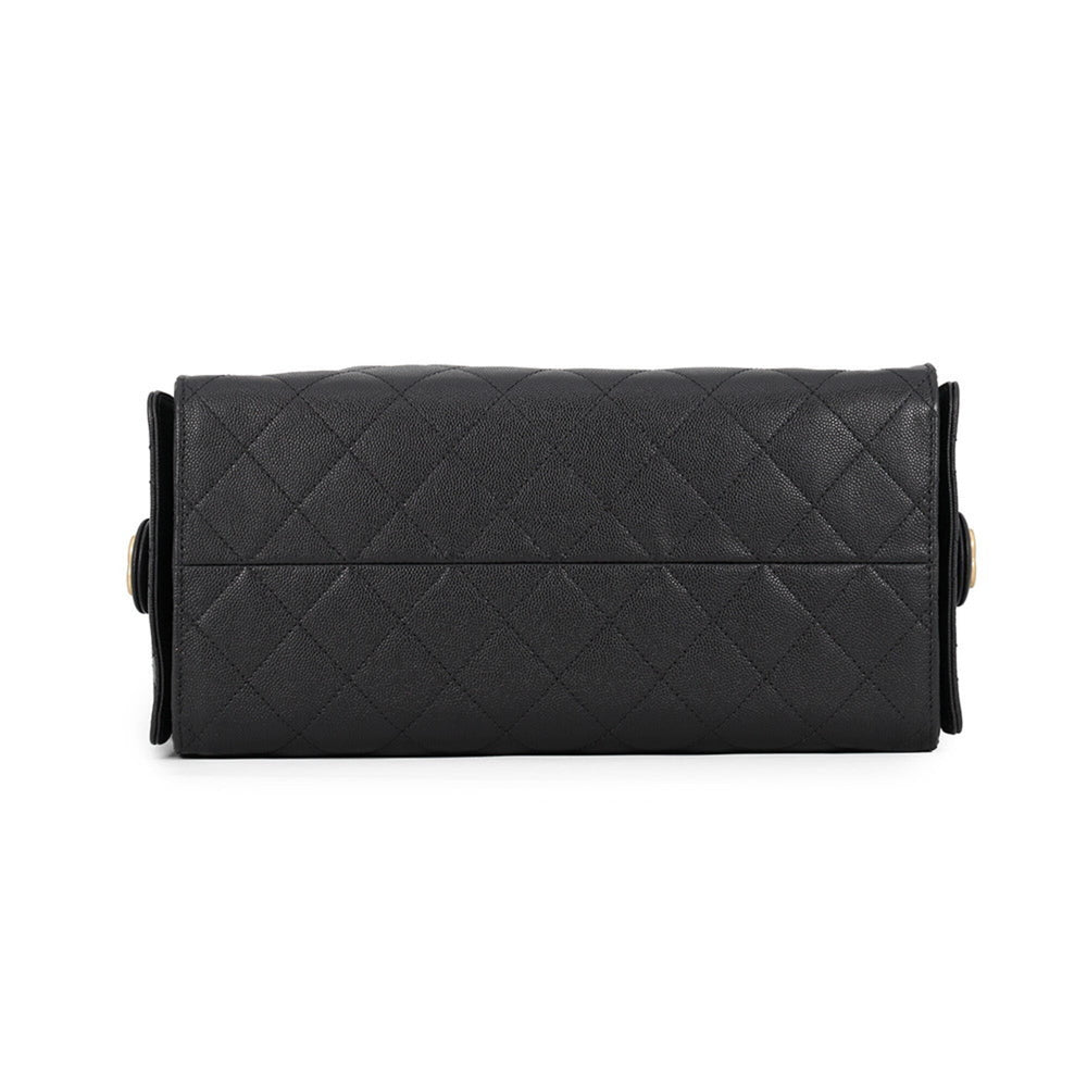Chanel Chain Shoulder Bag CHANEL25 Medium Coco Mark Matelassé Caviar Skin AS5311 CHANEL Black Handbag Women's — Like New