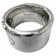 HERMES AG925 Eclipse Ruban Ring, Silver, Size 46, Weight 11.12g, Women's/Men's — Like New