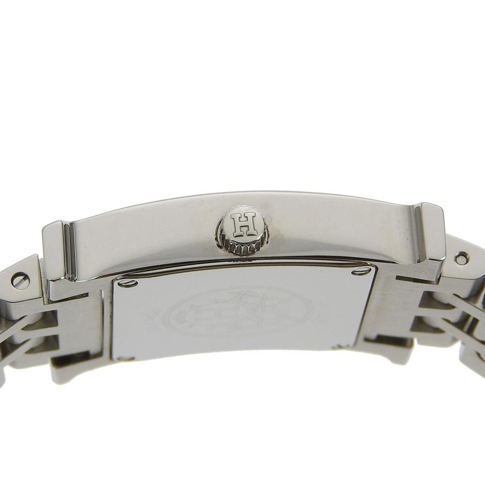 Hermes HERMES H Watch Diamond Bezel HH1.230 Stainless Steel x Quartz Analog Display Ivory Dial Heure for Women — Very Good