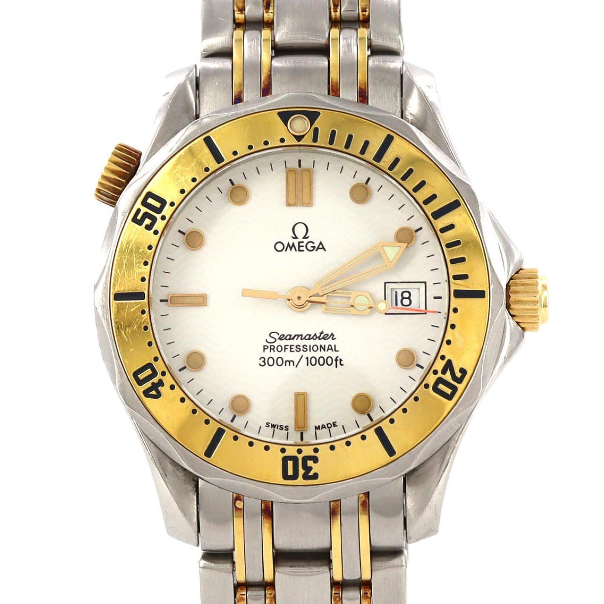 Omega Seamaster Professional Two-Tone Stainless Steel x Yellow Gold Quartz Watch — Good