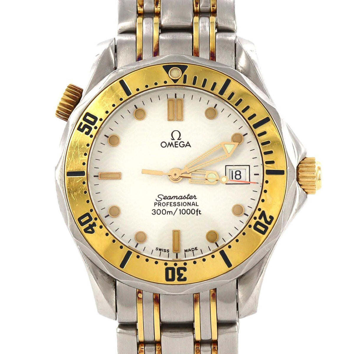 Omega Seamaster Professional Two-Tone Stainless Steel x Yellow Gold Quartz Watch — Good