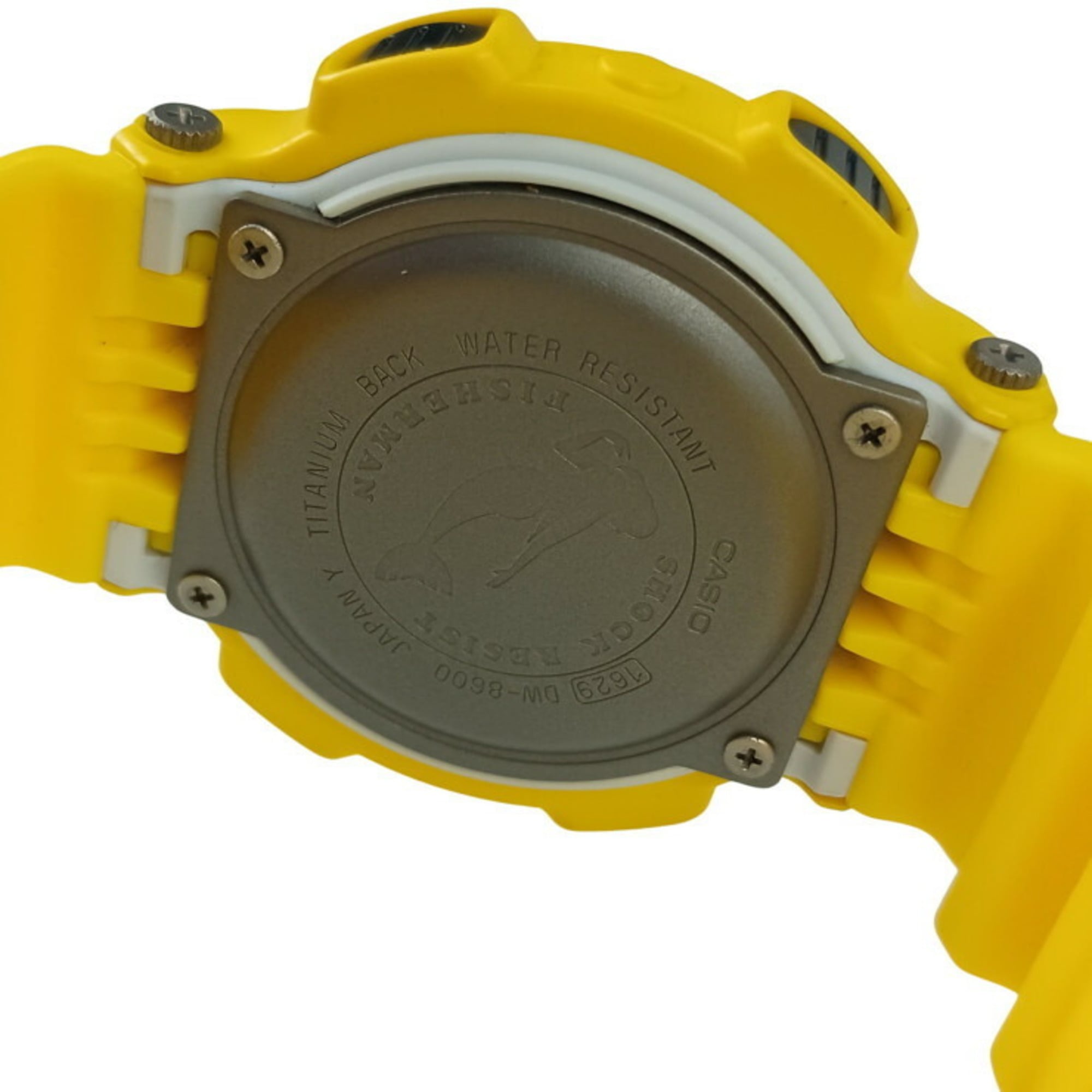 CASIO G-SHOCK Fisherman DW-8600YJ-9T Yellow Resin Titanium Men's Watch — Very Good