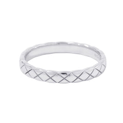 Chanel Coco Crush Collection Mini Ring, 18K White Gold, Size 60, J11793 — Like New