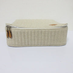 HERMES Paddock Handbag Pouch Travel Case Greige Women's — Like New