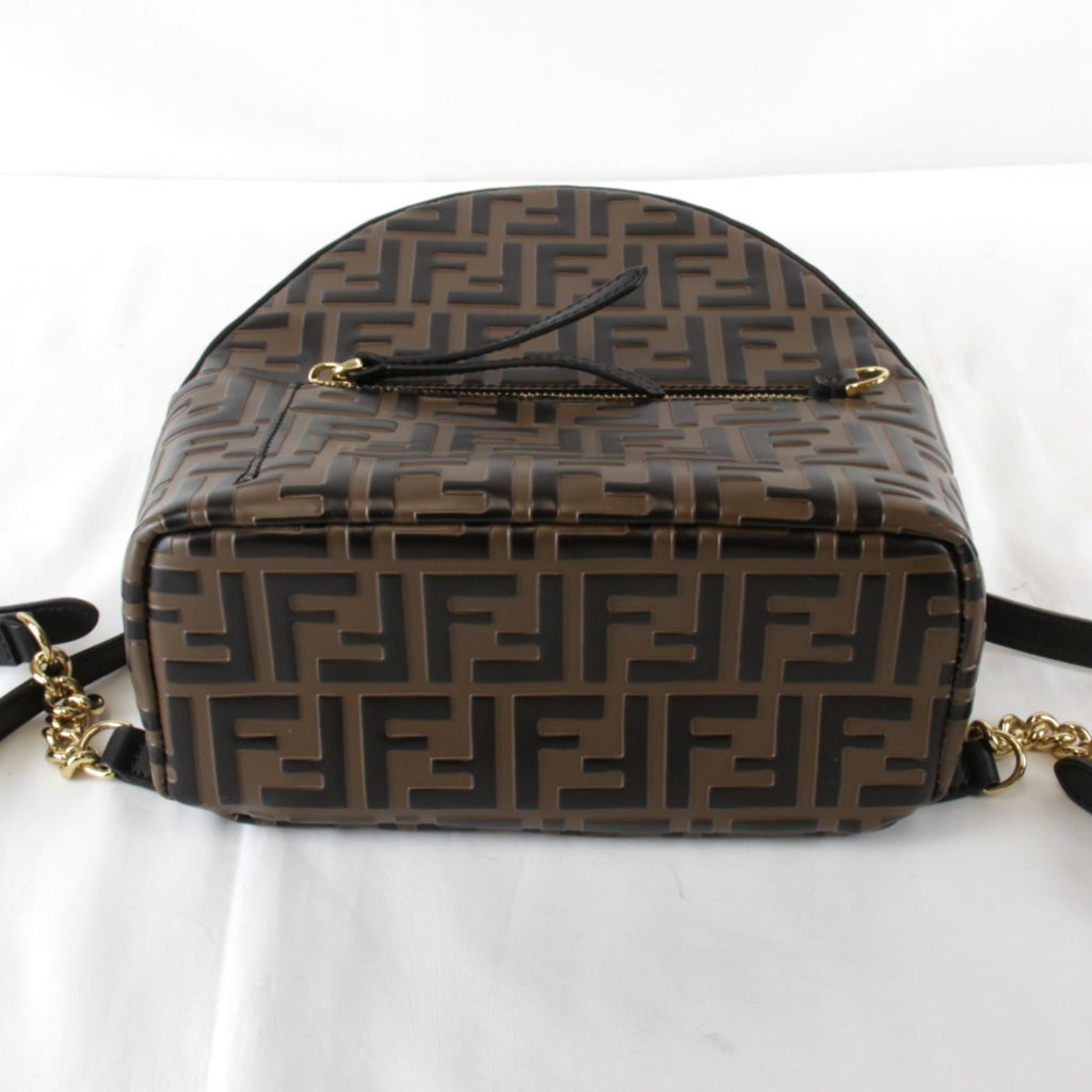 FENDI Zucca 8B2038 Backpack/Daypack Leather Brown