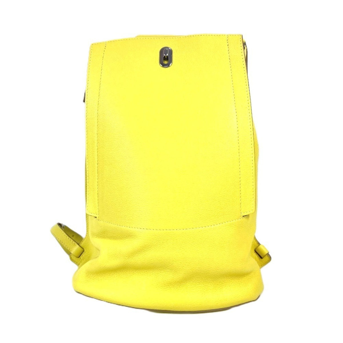 HERMES Sacado GR24 Backpack Bag Rucksack Leather Men's Women's Yellow Like New — Like New