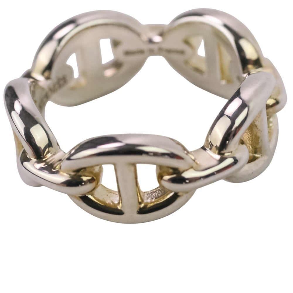 HERMES Chaine d'Ancre Enchaine PM AG925 Ring, Size 49 (equivalent), Silver, Women's — Like New