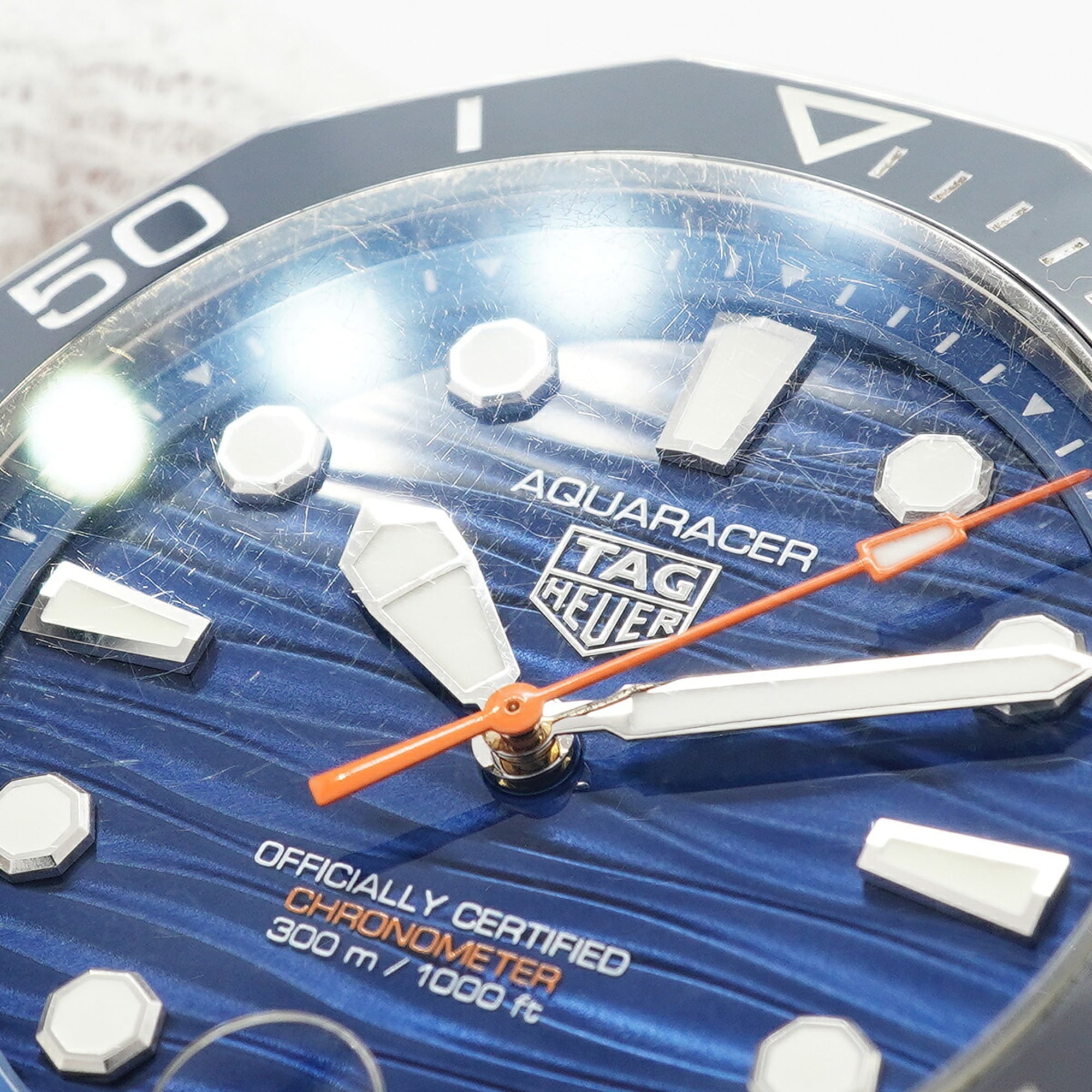 TAG Heuer Aquaracer Professional 300 WBP5111 Blue Dial Men's Watch — Good