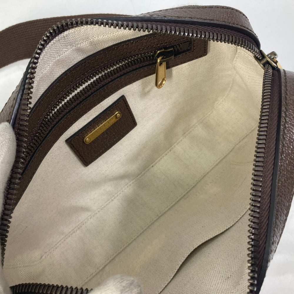 GUCCI 602695 Cross Belt Bag 100th Anniversary Shoulder Body Leather Men's Brown L-230928-1 — New - Store Return