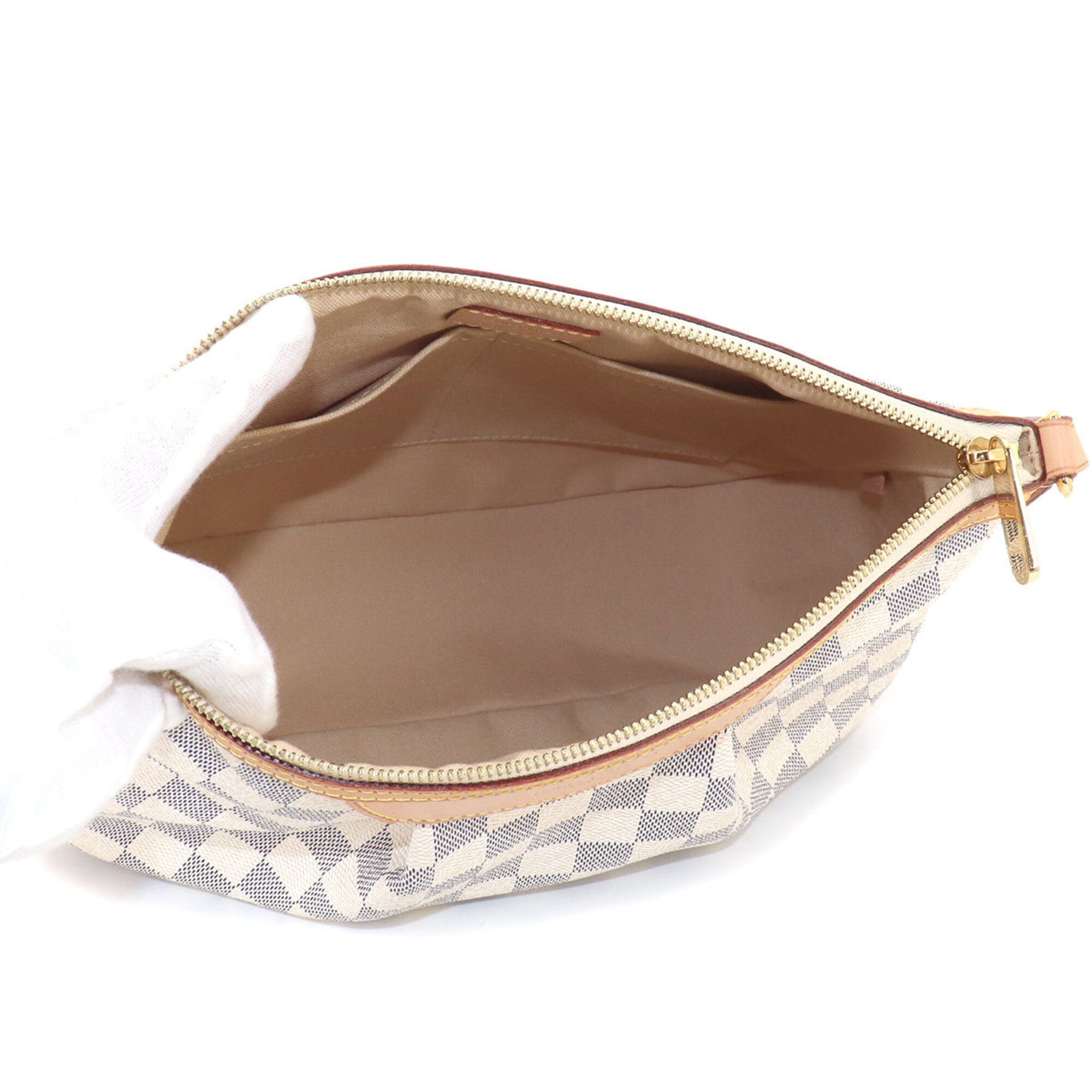 Louis Vuitton Siracusa PM Damier Azur Shoulder Handbag N41113 Gold Hardware — Like New