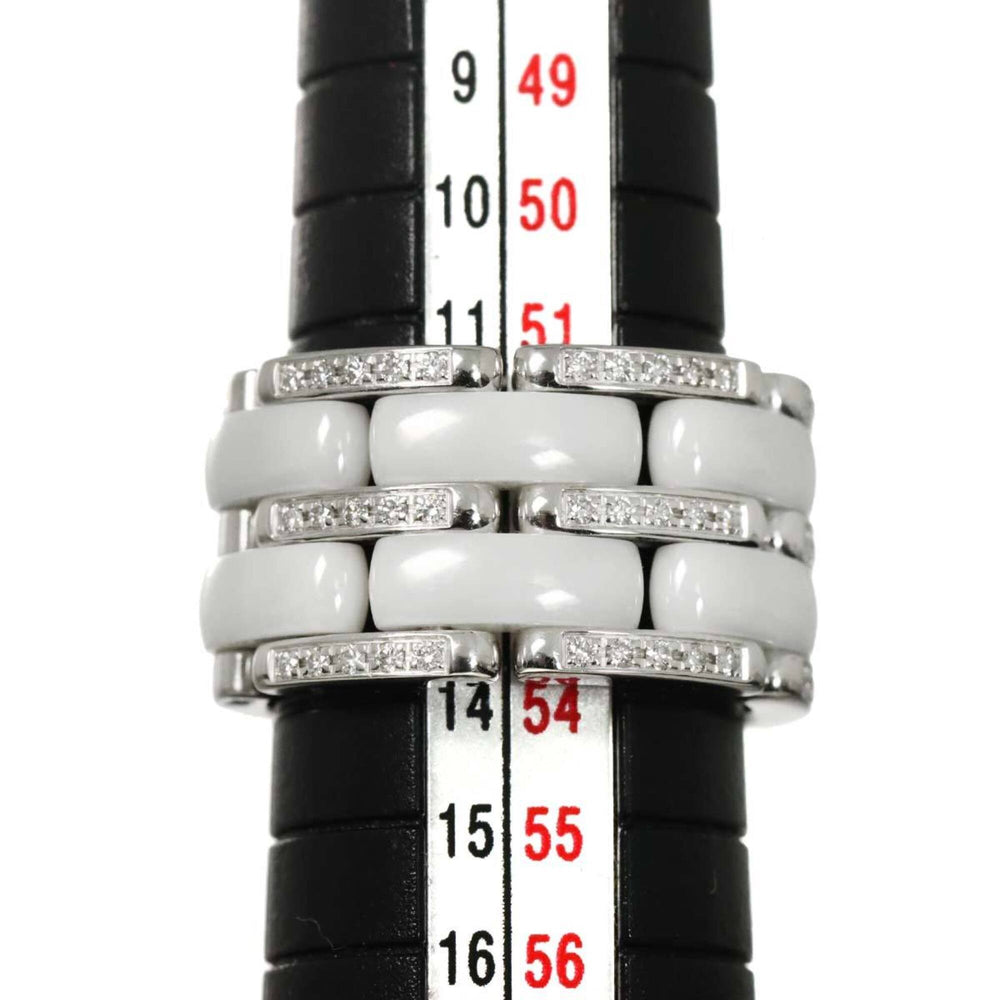 Chanel Ultra #52 Diamond Ring, Large, 18K White Gold, Ceramic 750 — Like New