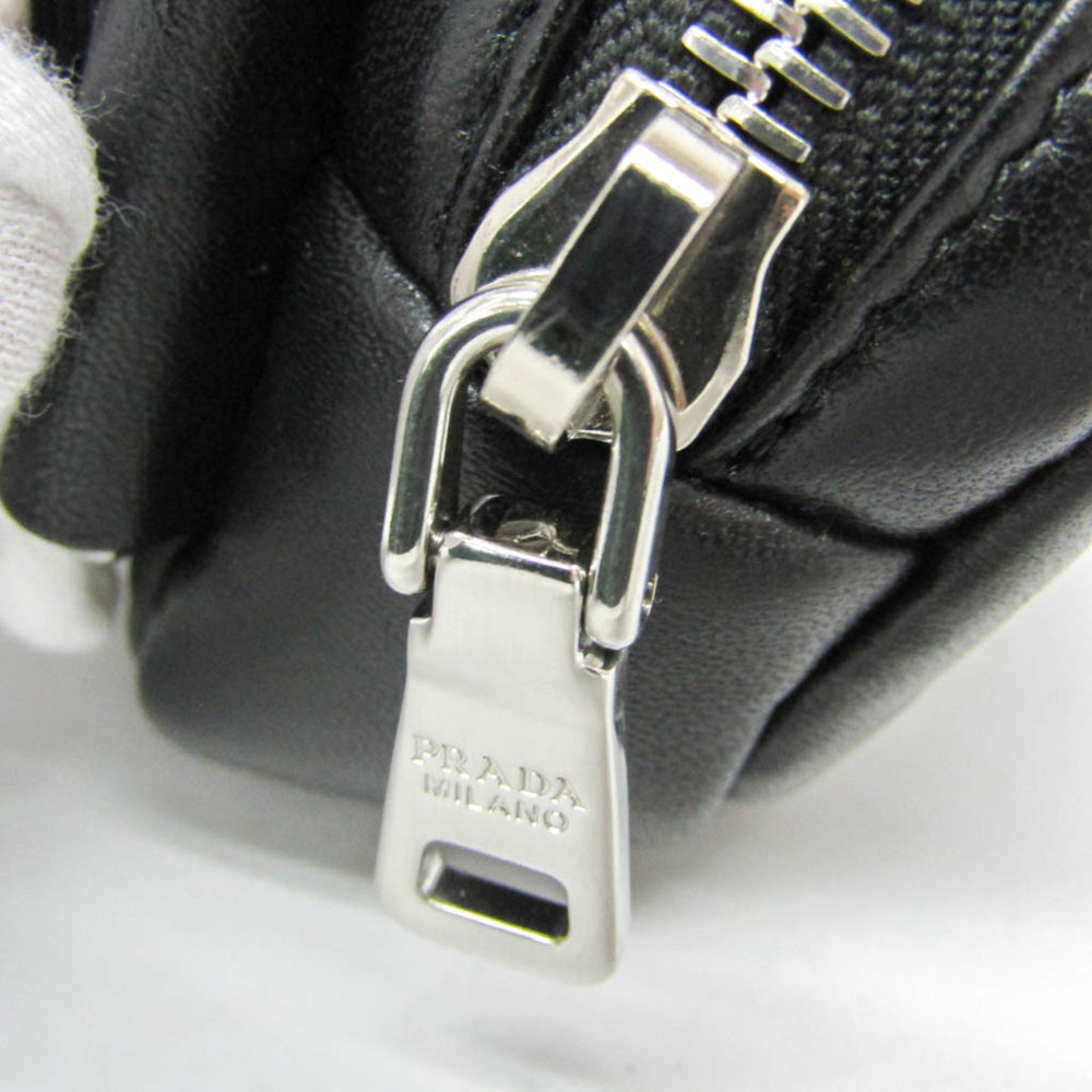 Prada Belt Pouch 1TT137 Women,Men Leather Pouch Black — Like New