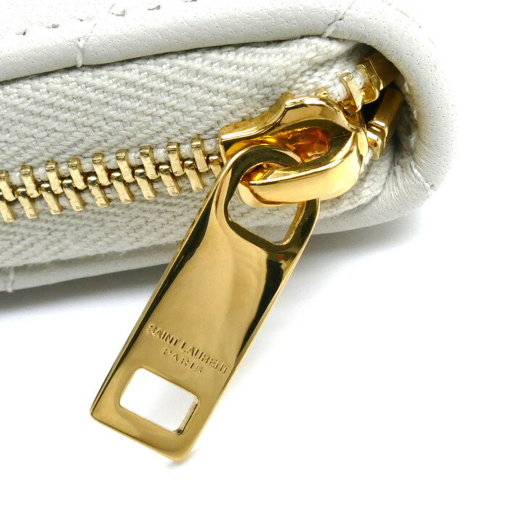Yves Saint Laurent SAINT LAURENT PARIS Saint Laurent Paris Cassandra Matelasse Coin Case Ivory 753788 Women's