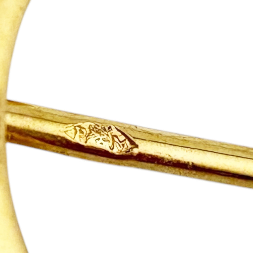 Hermes Chaine d'Ancre Earrings, 18K Yellow Gold, Women's — Like New