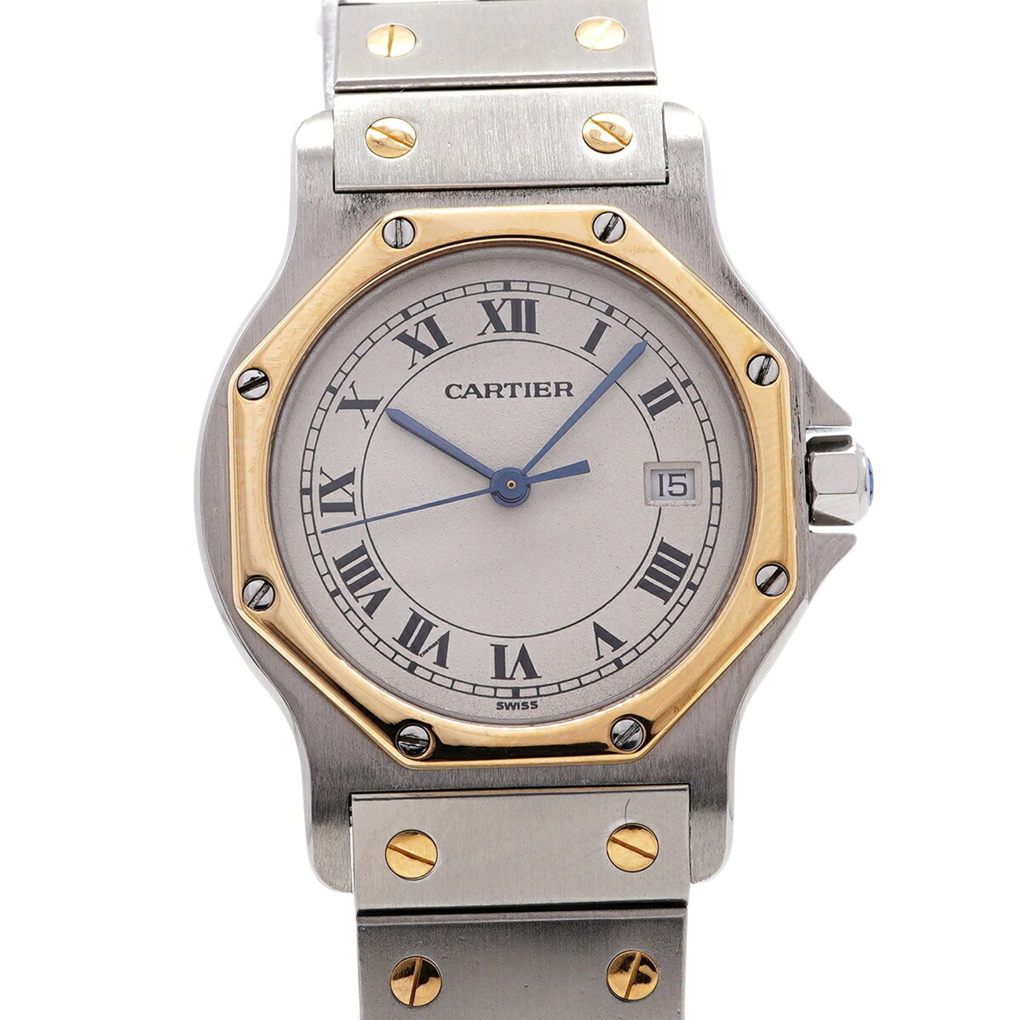 Cartier Santos Octagon LM W2001583 Ivory Dial Watch (Men's & Women's) — Very Good