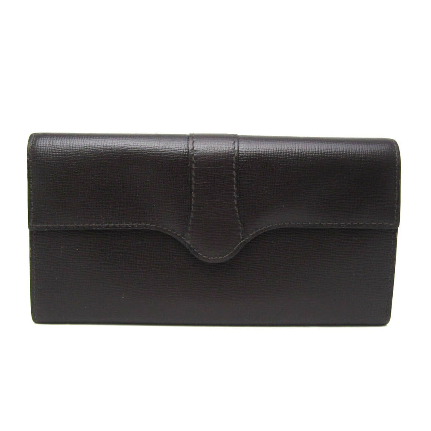 Valextra Punch Long Wallet With Coin Purse/3 Cards V9U14 Women,Men  Calfskin Long Wallet (bi-fold) Dark Brown