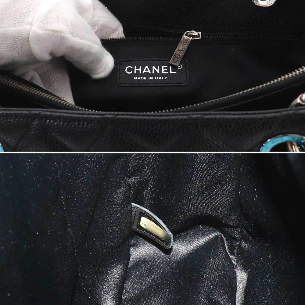 Chanel Matelasse Grand Chain Tote Handbag GST Caviar Leather Black A50995 — New - Store Return