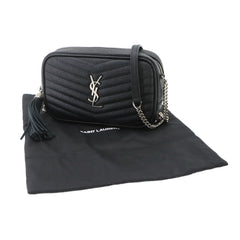 Saint Laurent Lou Chain Shoulder Handbag, Leather, Black, 612579 — New - Store Return