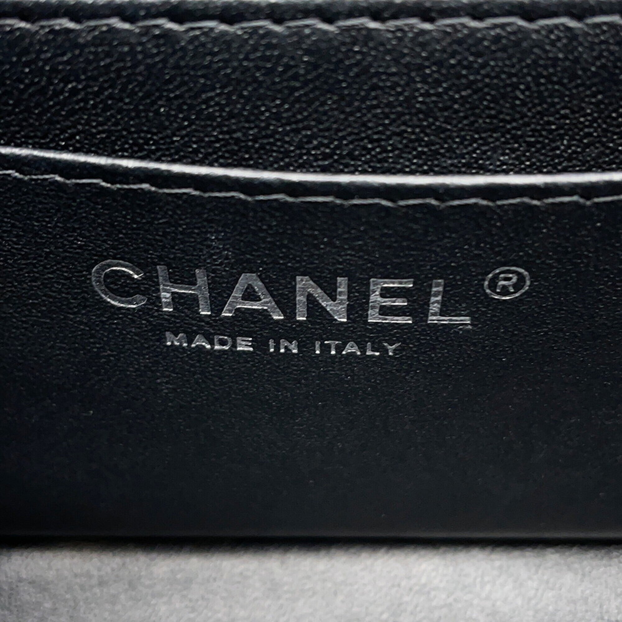 Chanel Chain Shoulder Bag Mini Matelassé 20 Coco Mark Lambskin A69900 CHANEL Black Handbag Women's — Like New