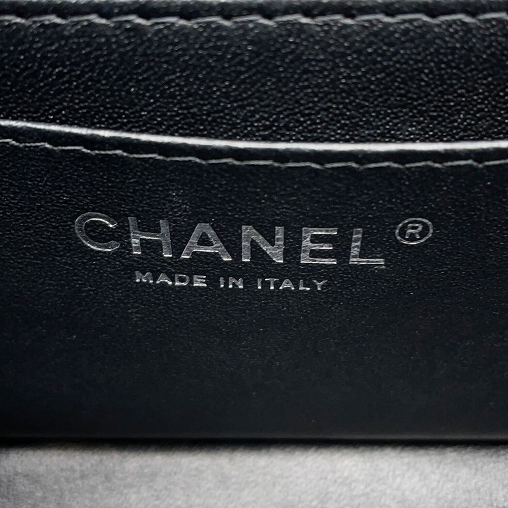 Chanel Chain Shoulder Bag Mini Matelassé 20 Coco Mark Lambskin A69900 CHANEL Black Handbag Women's — Like New