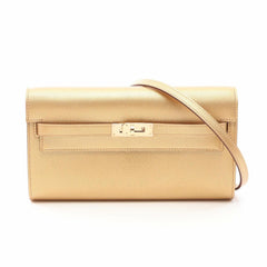 Hermes Kelly To Go Dore Shoulder Bag/Handbag, Chevre Shamkira Leather, Women's, Gold Tone — New - Store Return