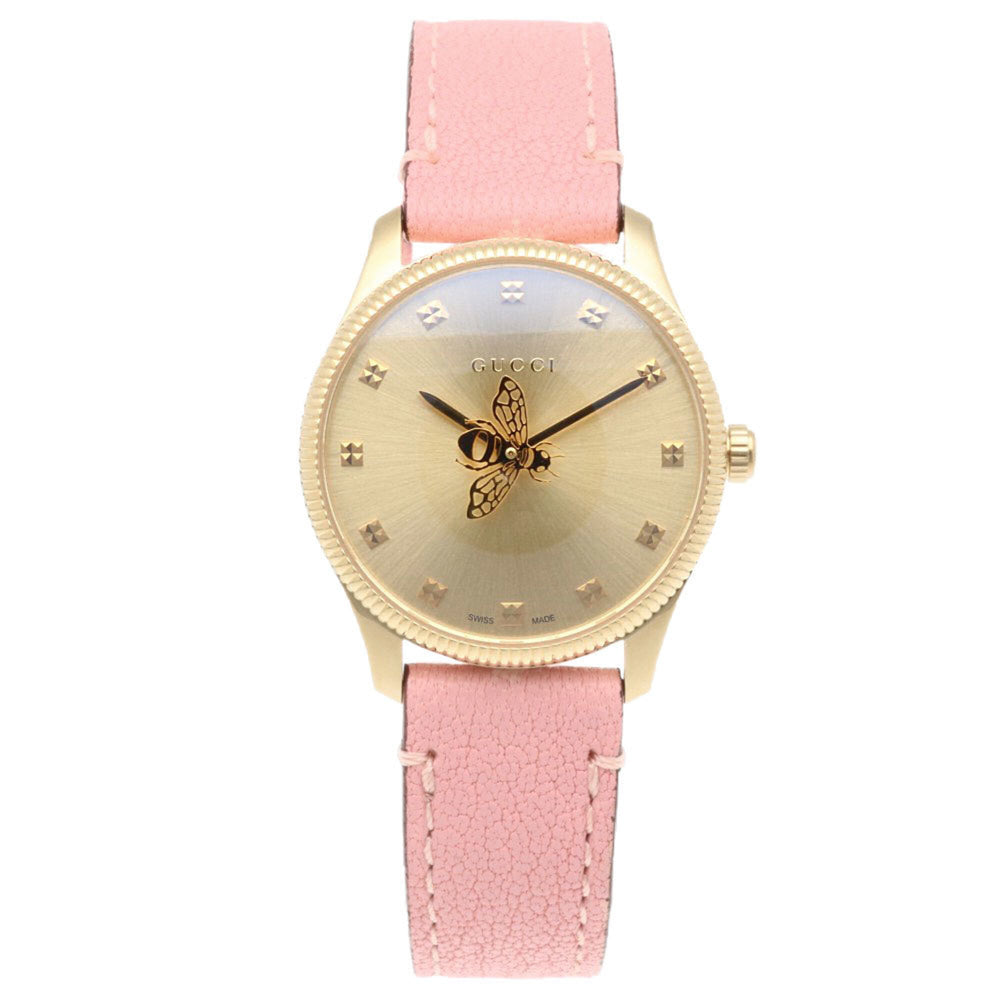 Gucci G-Timeless Watch, GP 126.5 Quartz, Ladies, Used, Bee — Very Good