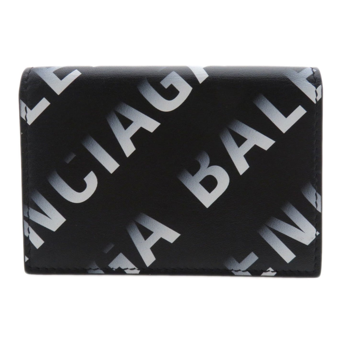 Balenciaga 594312 Motif Wallet Tri-fold Bi-fold Calfskin Women's