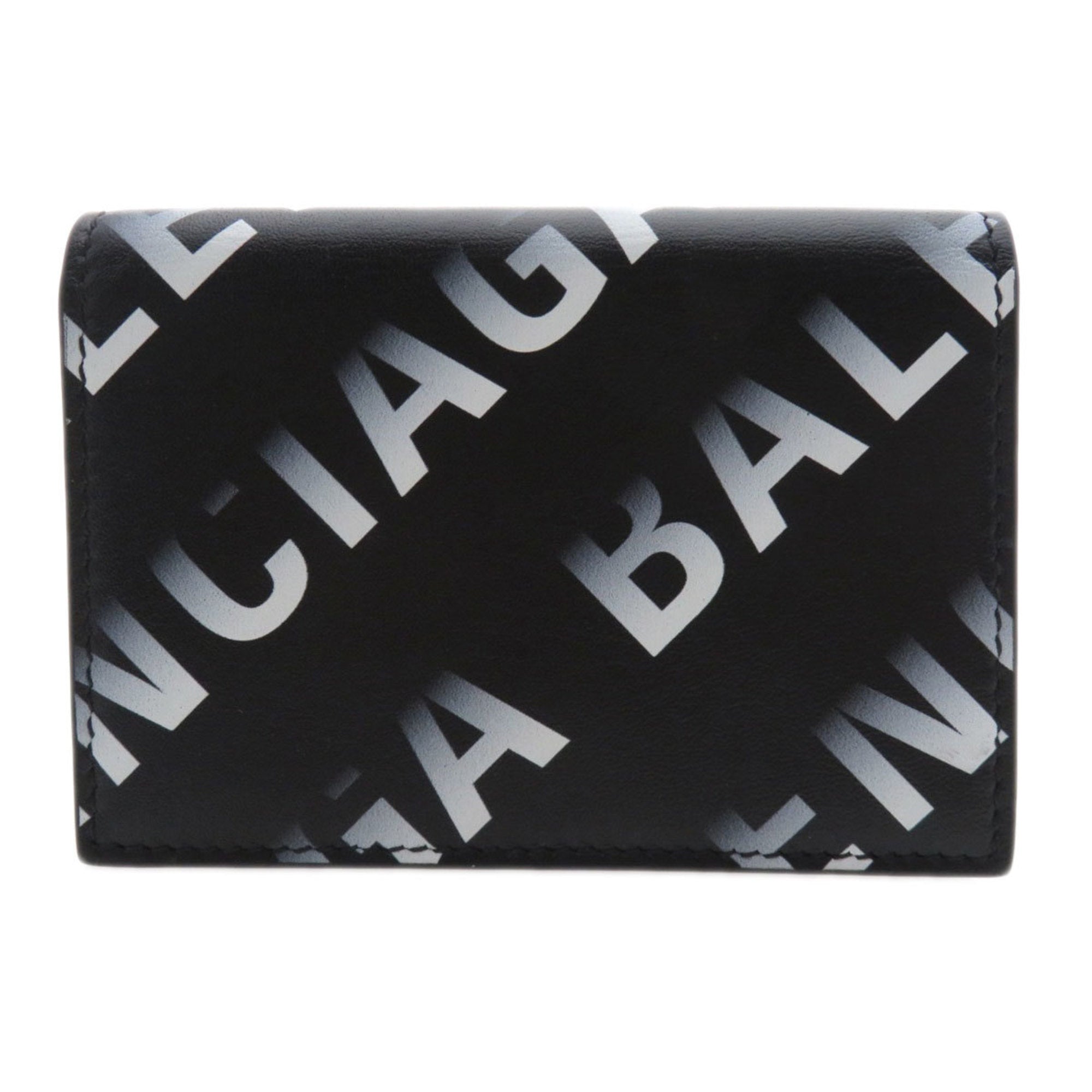 Balenciaga 594312 Motif Wallet Tri-fold Bi-fold Calfskin Women's