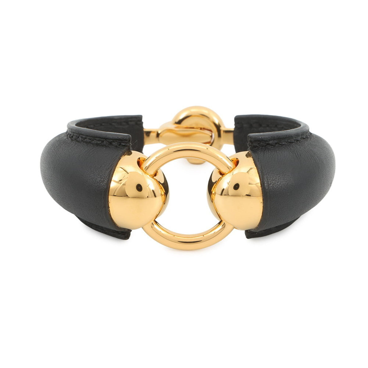 Hermes Bracelet Epure Eskettle Black Swift W Stamp Bangle HERMES BRACELET — Like New