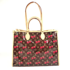 LOUIS VUITTON M14306 LV x TM Monogram On the Go GM by Takashi Murakami, Women's Brown Leather Shoulder Bag, Like New — Like New