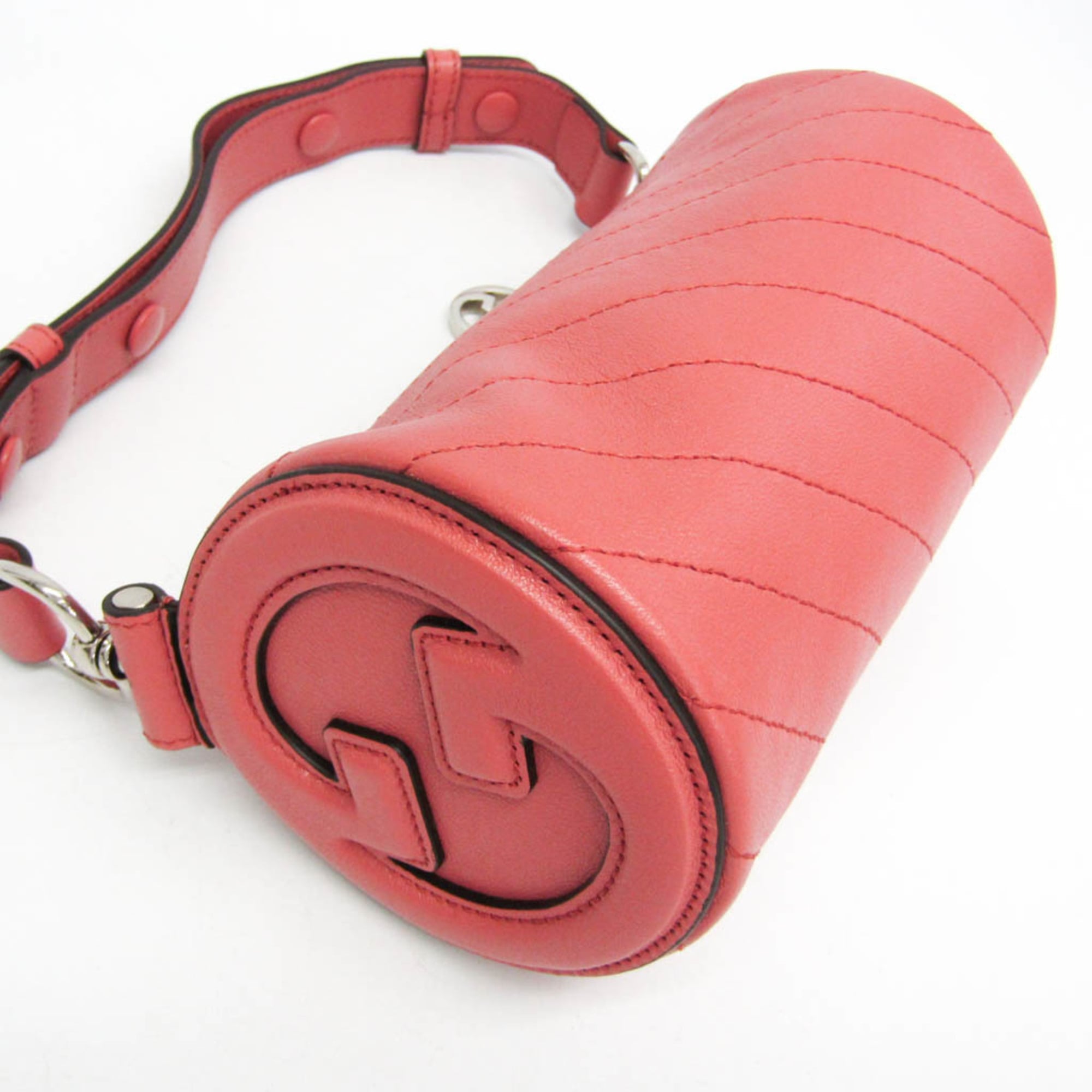 Gucci Blondie 760170 Women's Leather Handbag,Shoulder Bag Pink — Like New