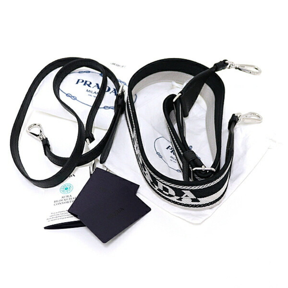 PRADA Prada Leather Shoulder Bag Black 1BE060 Bucket Unused — New - Store Return