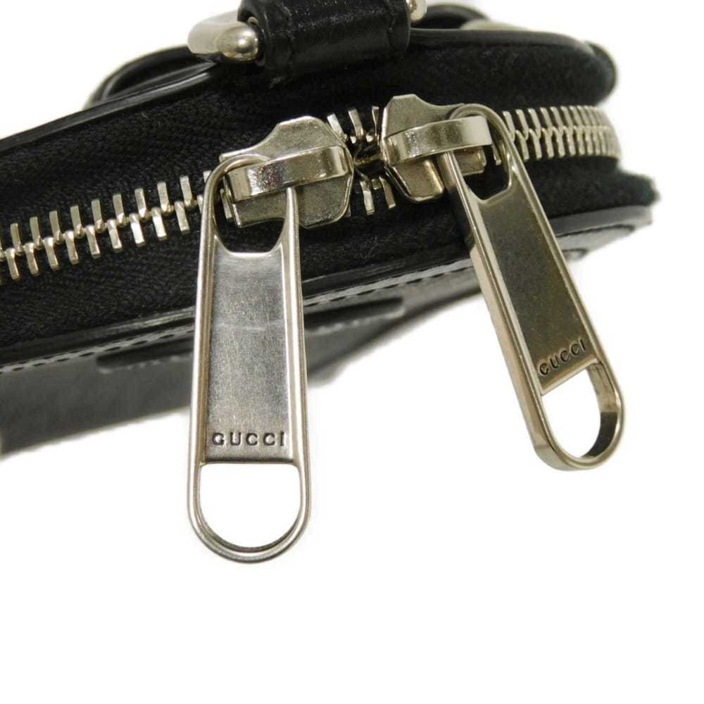 Gucci GG Supreme Shoulder Bag with Phone Holder, Double G Design, 2-Way, Interlocking G, Black, 724357 92TCF 1000, Men's/Women's — Like New
