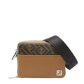 Fendi FF Organizer Camera Case Crossbody Shoulder Bag 7M0357 Brown/Black Leather Women's FENDI