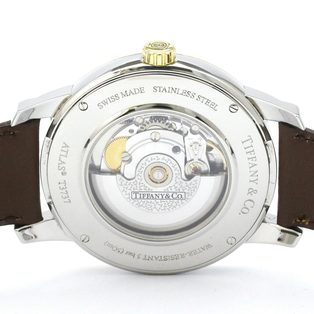 TIFFANY Atlas Dome Gold Plated Steel Automatic Mens Watch Z1800.68.15A21A00A Polished — Very Good