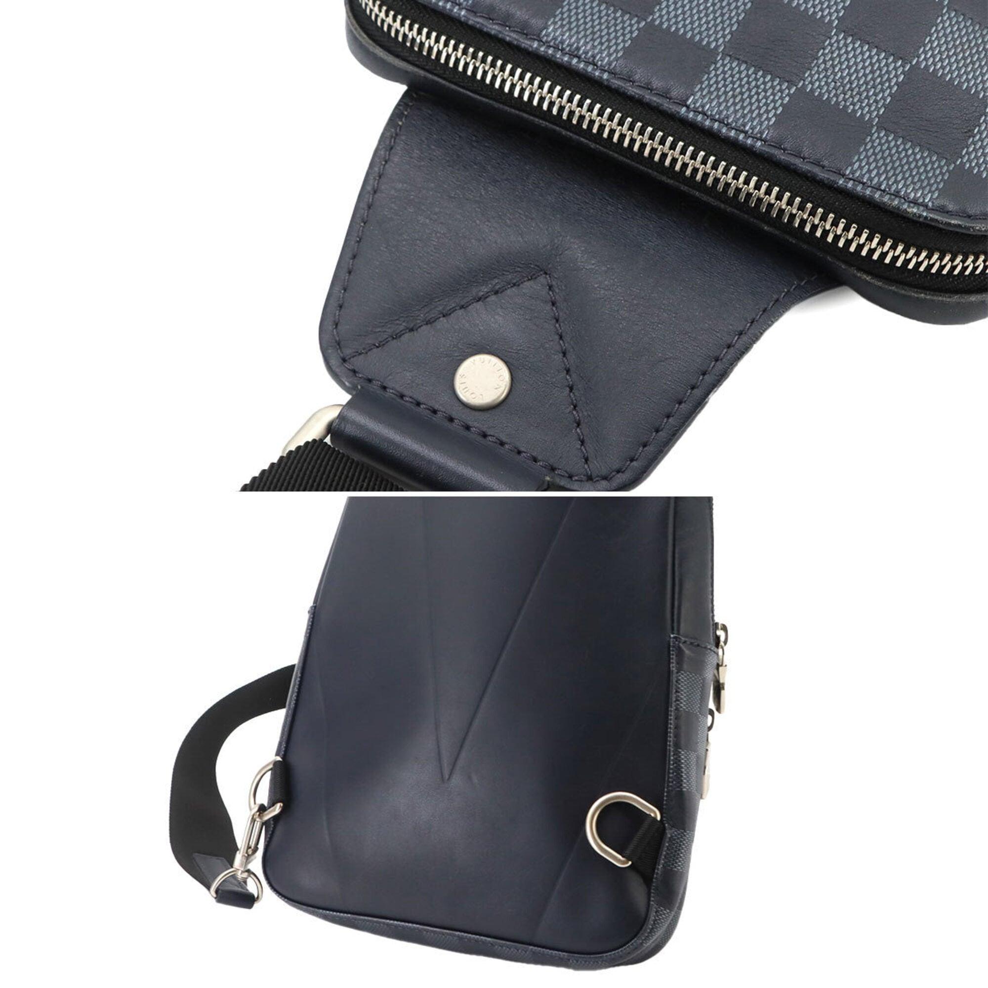 Louis Vuitton Damier Infini Avenue Sling Handbag, Navy, N40303 — Like New