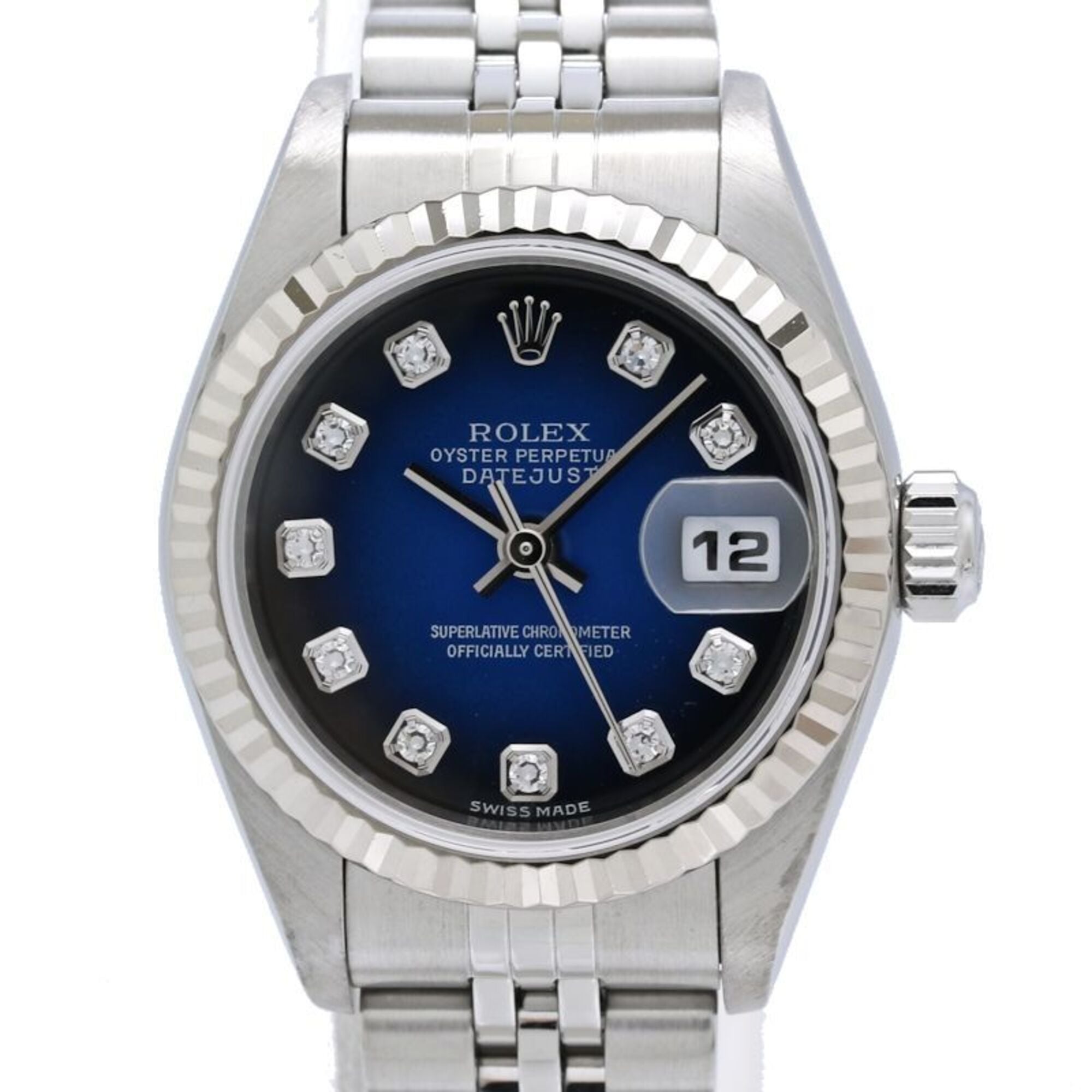 ROLEX Datejust 10P Diamond 79174G Women's Watch SSx18KWG 40579 — Very Good