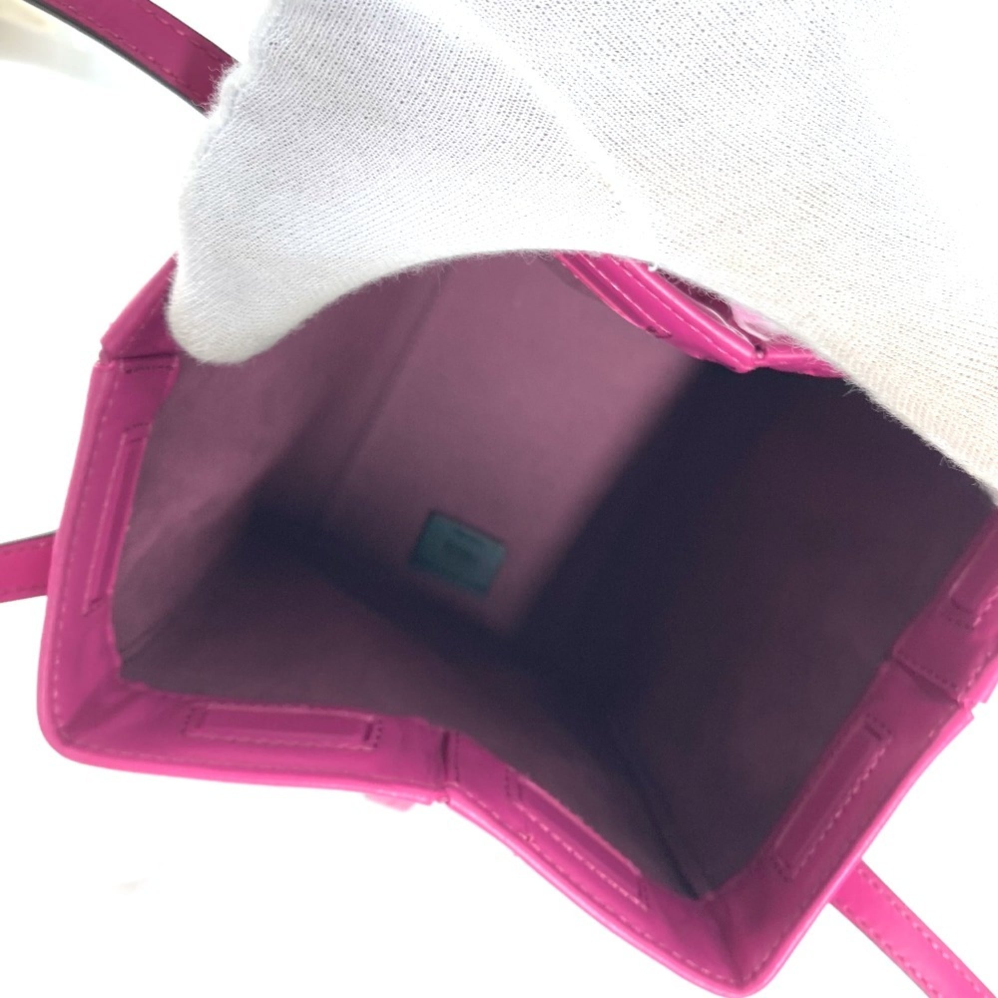 FENDI 8BS083 ORIGAMI MINI Small Shoulder Bag Leather Women's Purple G-240425-54 — New - Store Return