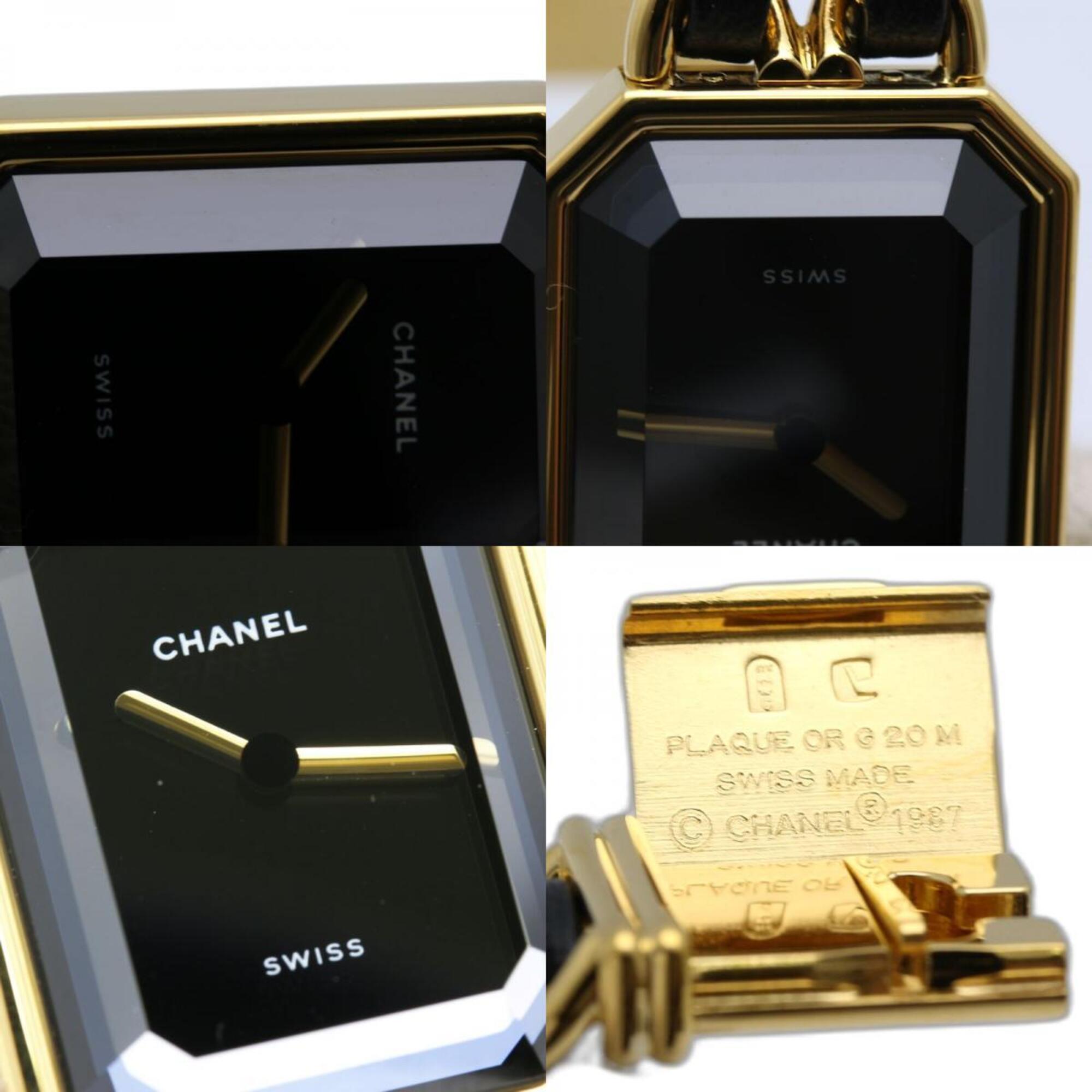 CHANEL Premiere S size H0001 483011001 Women's Watch GP (Gold Plated) x Leather 130523 — Very Good