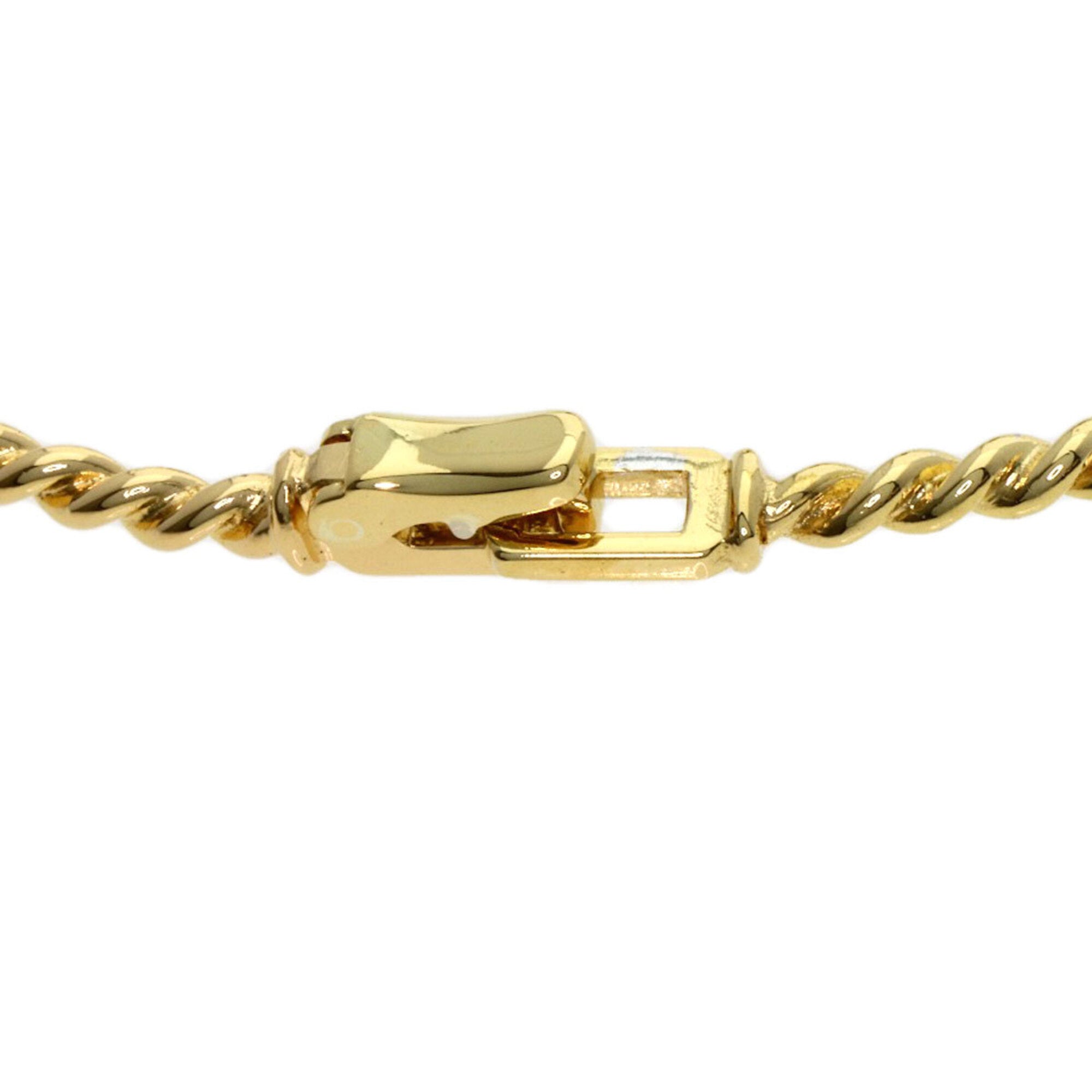 Christian Dior Twist Motif Bracelet, 18K Yellow Gold/18KWG, Women's — Like New