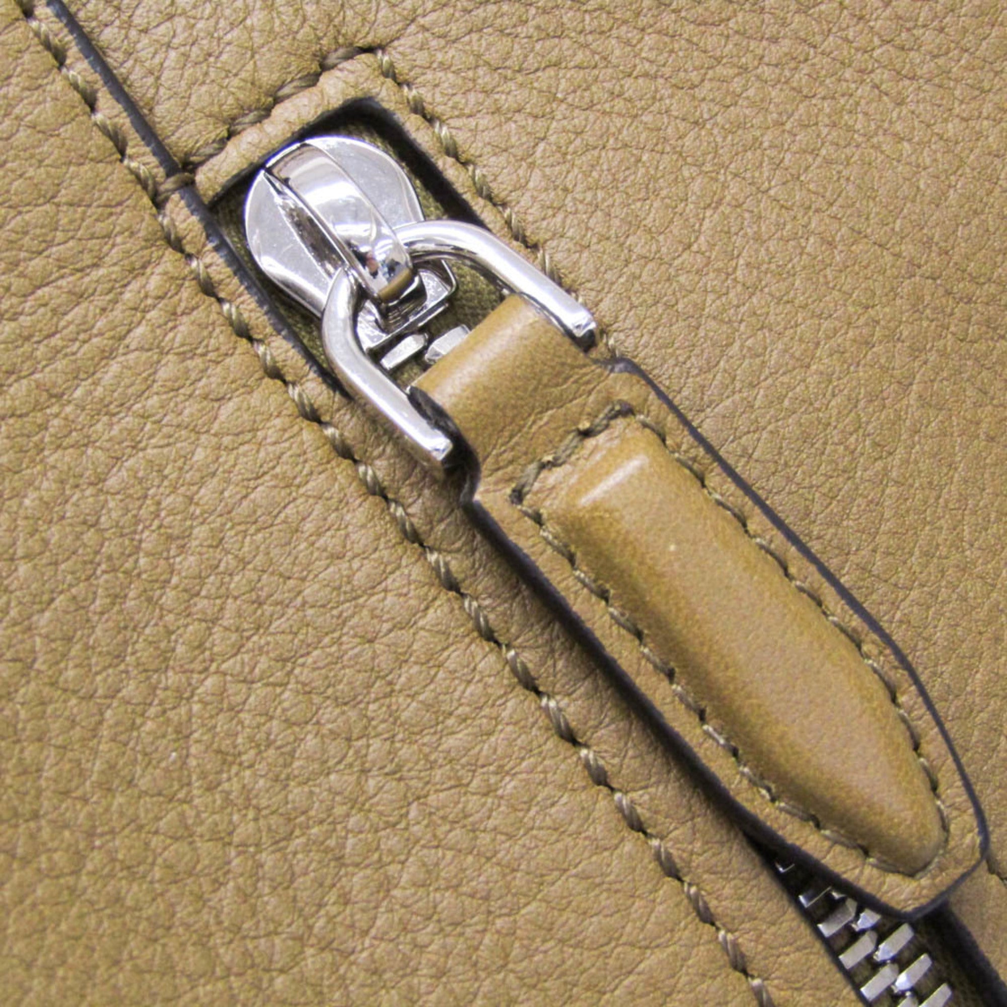 Salvatore Ferragamo Gancini Sling Bag GG-241141 Women's Leather Shoulder Bag Brown — Like New