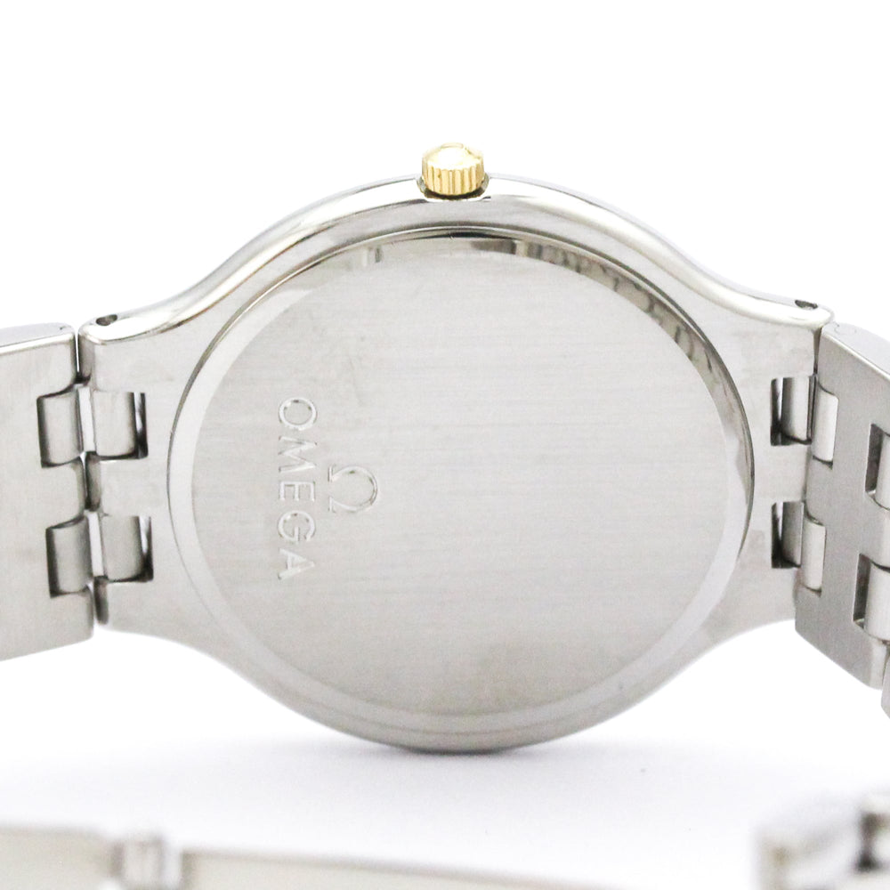 OMEGA De Ville Symbol K18 Gold Steel Quartz Mens Watch 196.0316 Polished — Very Good