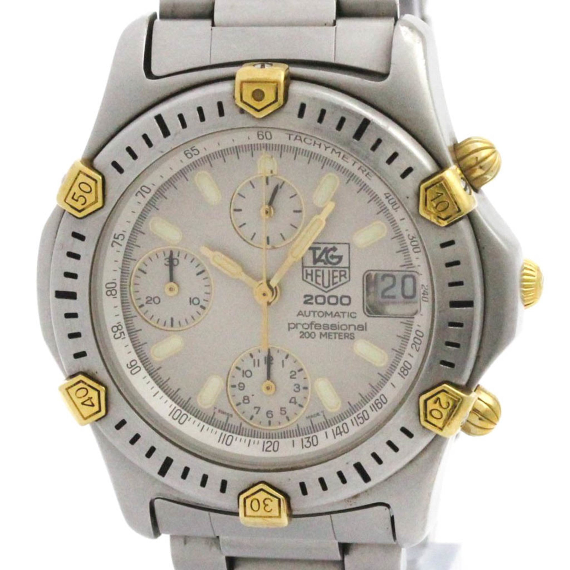 TAG HEUER 2000 Professional Chronograph Gold Plated Steel Watch 165.806 — Good